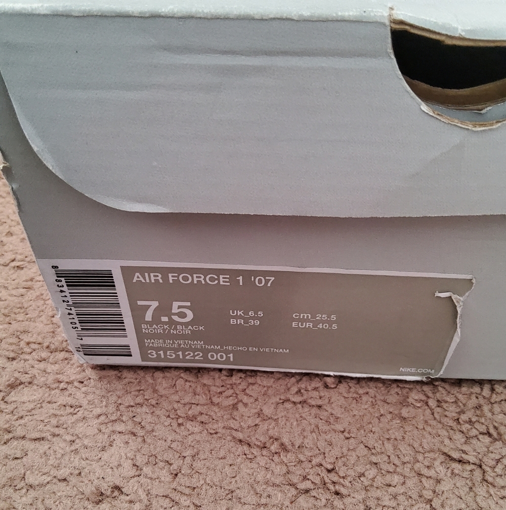 🔥Nike Air Force 1 '07 Mens White Sneakers Size 7.5🔥 - Picture 5 of 16